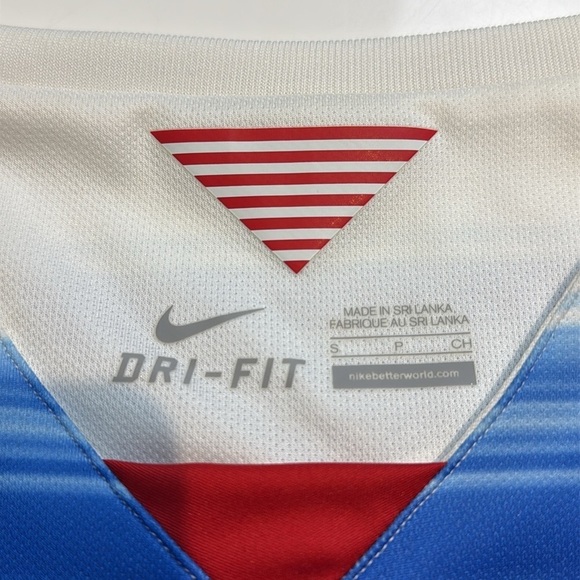 USA Soccer 2015/16 Nike Dri Fit Jersey Mens Small Blue Stitched Logo - Picture 6 of 10
